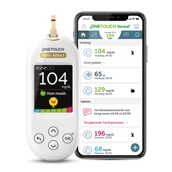 OneTouch Reveal® met OneTouch Verio Reflect®